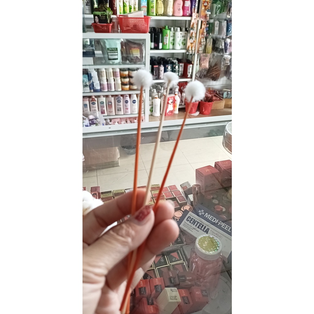 SÉT 10 CÂY BÔNG XE LỖ TAI . THÂN CÂY TRÒN  ĐẦU LÔNG MỀM MỊN .XE TAI BAO PHÊ