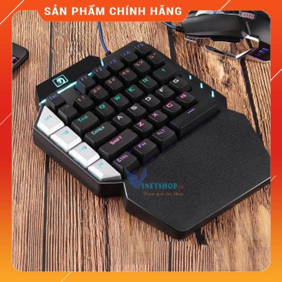 Xả Kho-  Bàn phím cơ 1 tay Technology K109 LED RGB swith blue chuyên game Pubg -DC3708