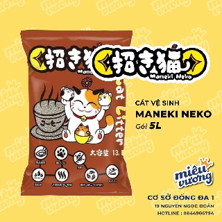 Maneki Neko | Cát Vệ Sinh Cho Mèo Maneki Neko | Túi 5L | Đủ Mùi Socola Chuối, Cafe, Bắp, Phấn Rôm, Sakurs