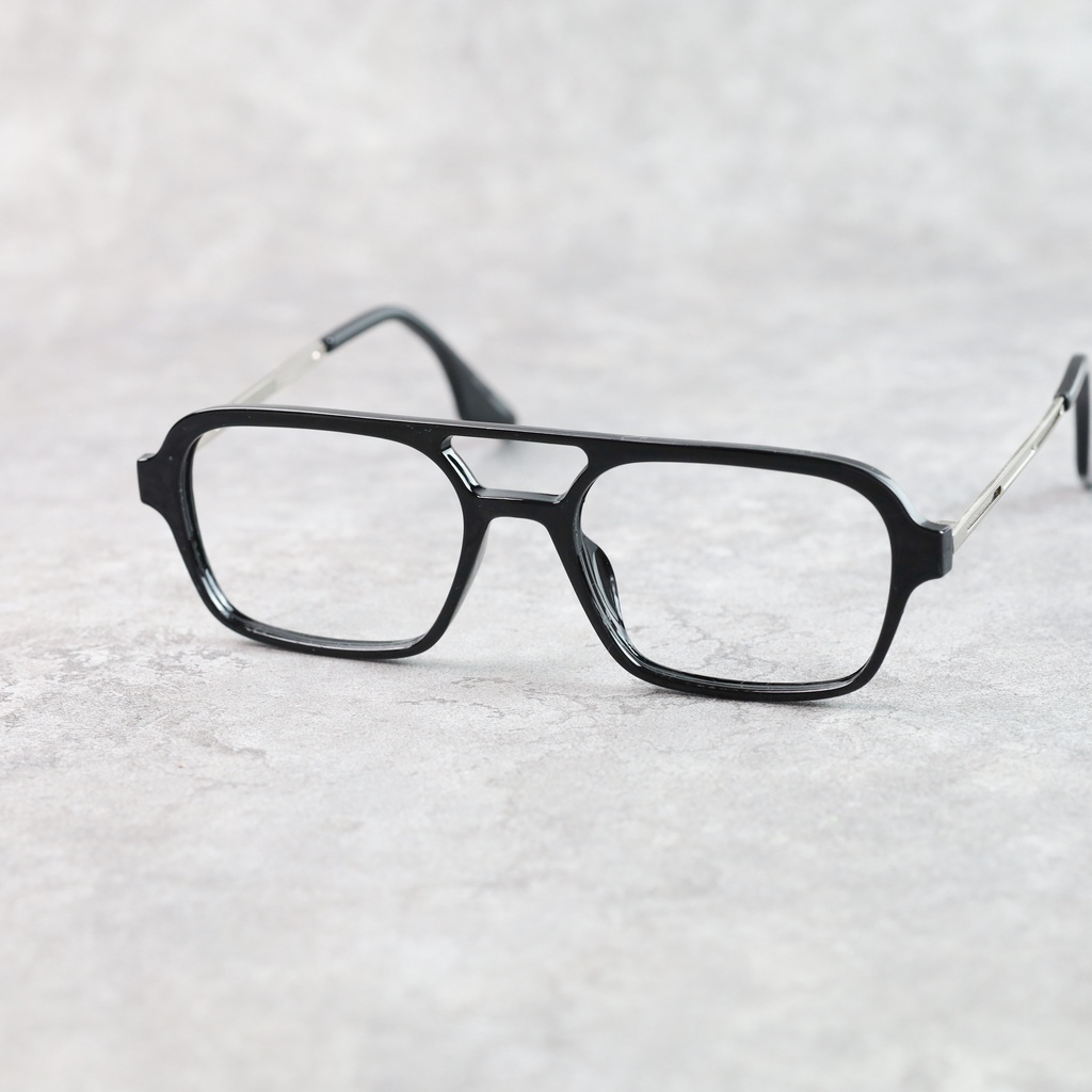 Gọng kính cận nam lắp cận sẵn chất liệu nhựa mắt kính vuông - Z334 Eyepro