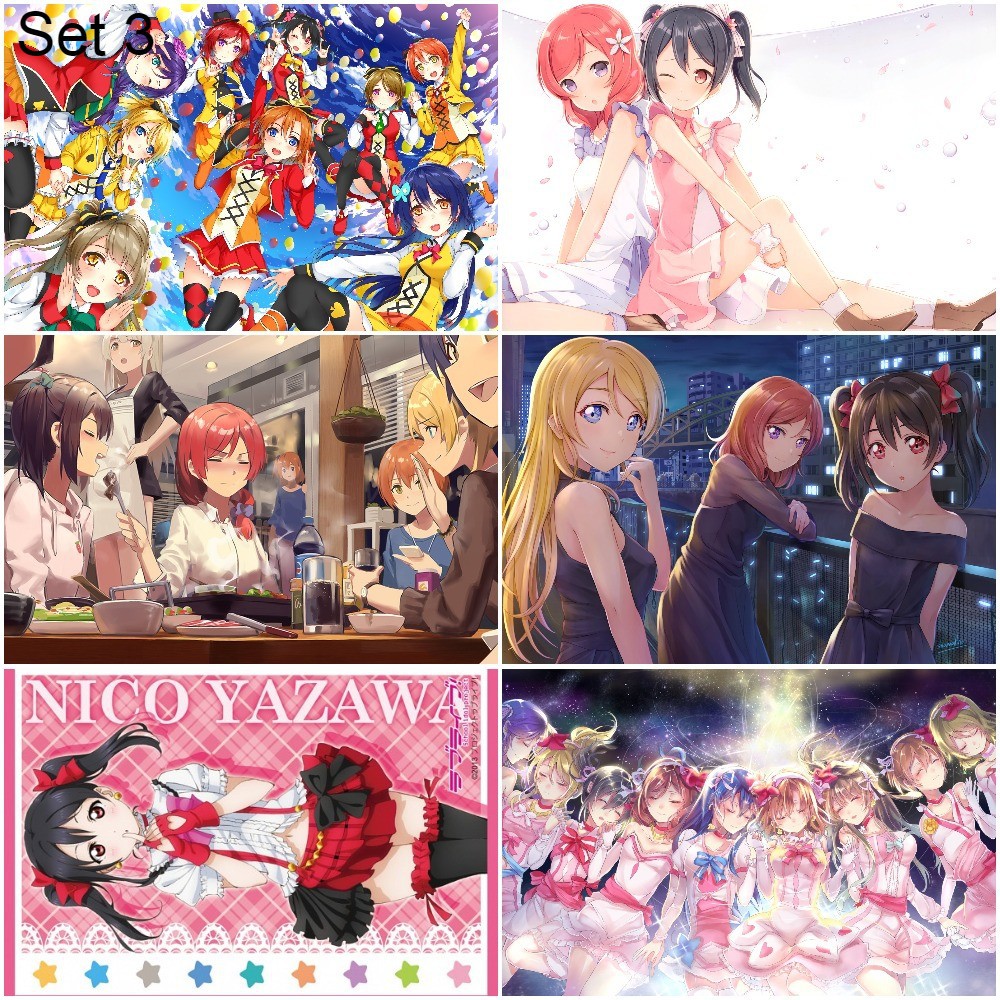 Bộ 6 Áp phích - Poster Anime Love Live! School Idol Project   - A3,A4,A5