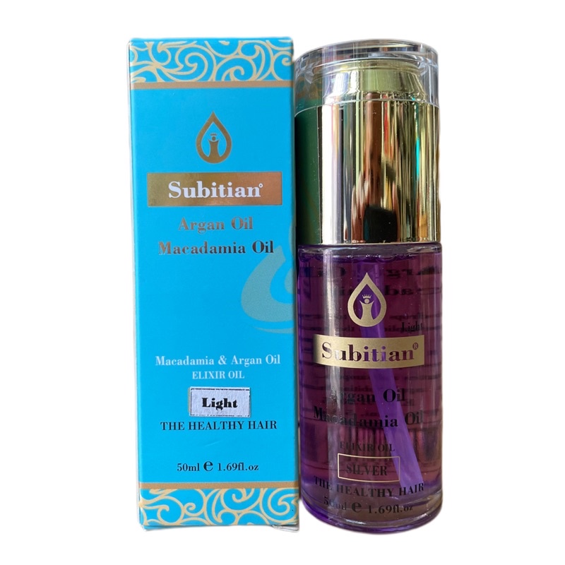 Tinh dầu SUBITIAN ARGAN OIL MACADAMIA dưỡng bóng tóc Italy 50ml