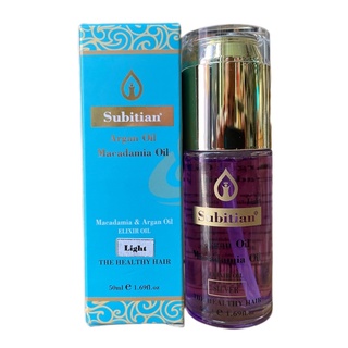 Tinh dầu SUBITIAN ARGAN OIL MACADAMIA dưỡng bóng tóc Italy 50ml [ Fanola ]