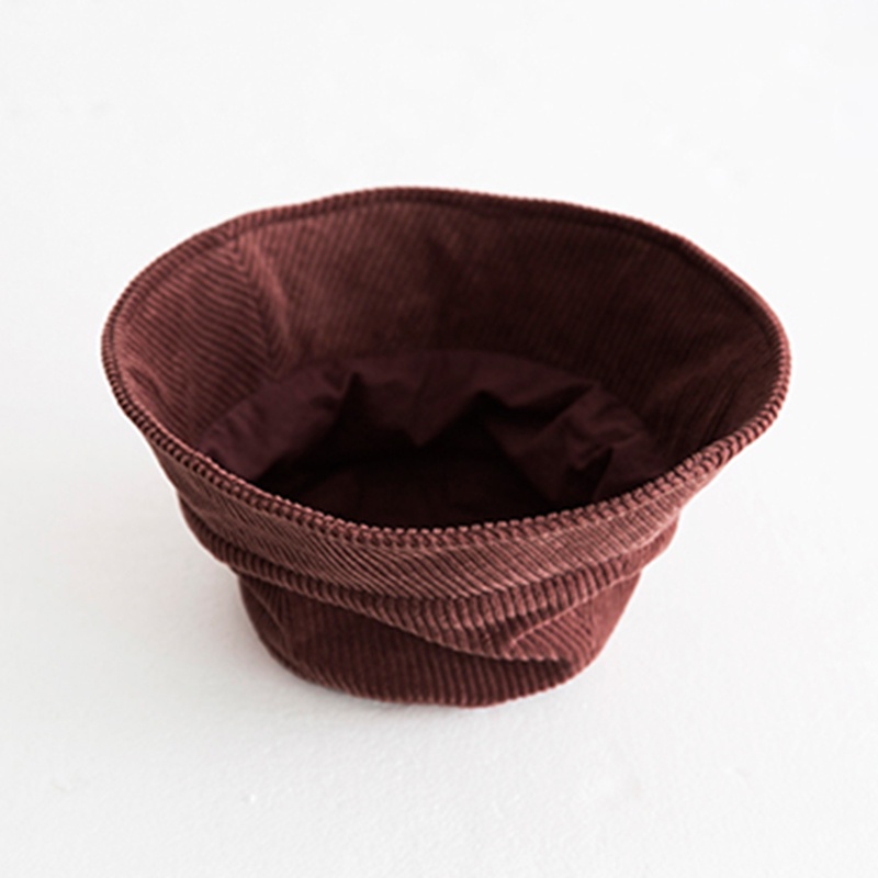 Mũ Bucket Nhung Màu Trơn Thời Trang Biển Mùa Hè