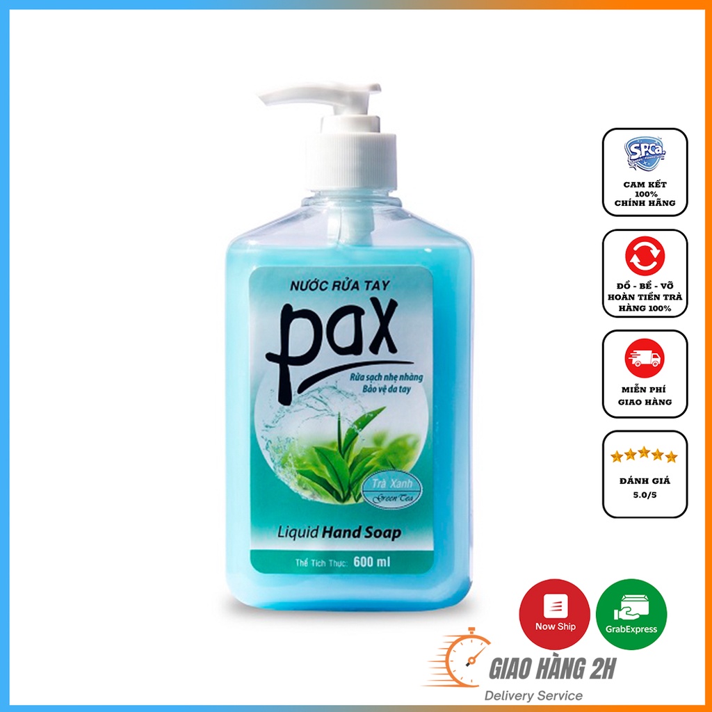 Nước Rửa Tay Tạo Bọt PAX 600ml - Xà Phòng Rửa Tay Diệt Khuẩn Dưỡng Ẩm Bảo Vệ Da Tay 99,9%