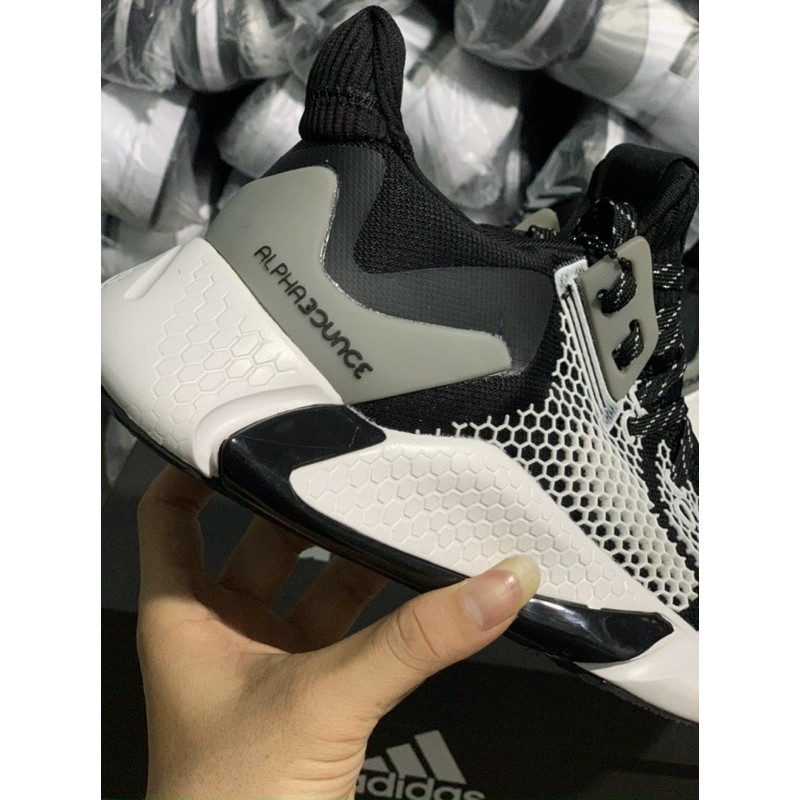 Giày alphabounce 2021 đen trắng cao cấp
