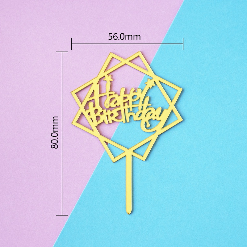 Acrylic mini birthday cake decoration