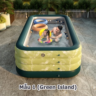 Bể bơi phao cho bé hồ bơi bơm hơi gia đình hàng cao cấp 3m 300x175x60cm