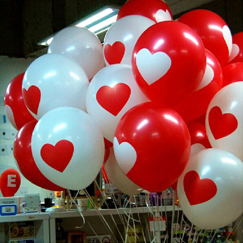 Set 10 Bong Bóng 12 Inch In Chữ I Love You Dùng Để Trang Trí Tiệc Cưới / Sinh Nhật