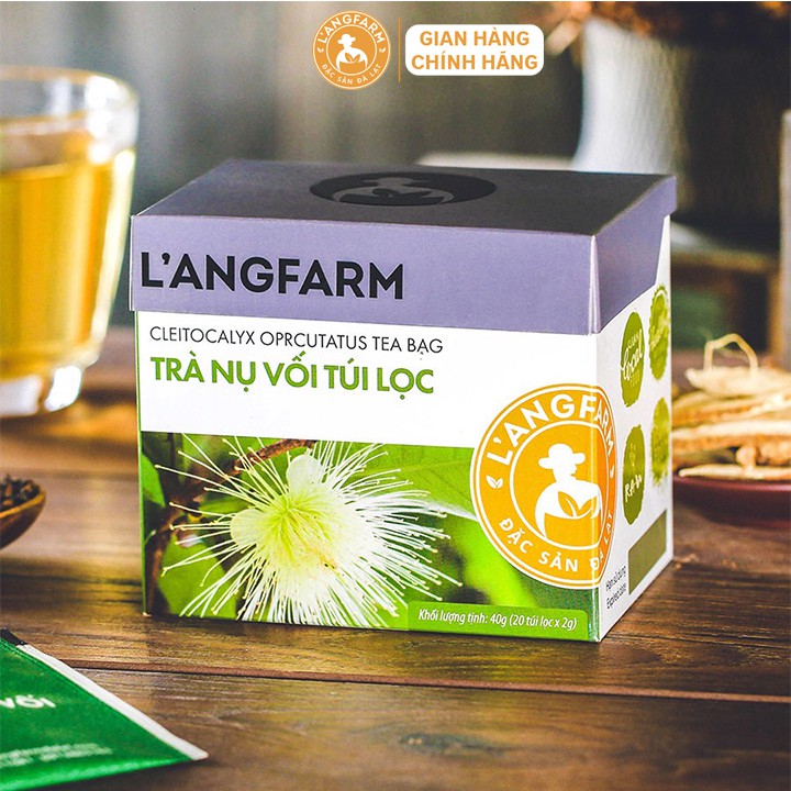 Trà nụ vối túi lọc L'angfarm hộp 20 tép Được chế biến từ nguyên liệu tự nhiên, hương vị thơm ngon.