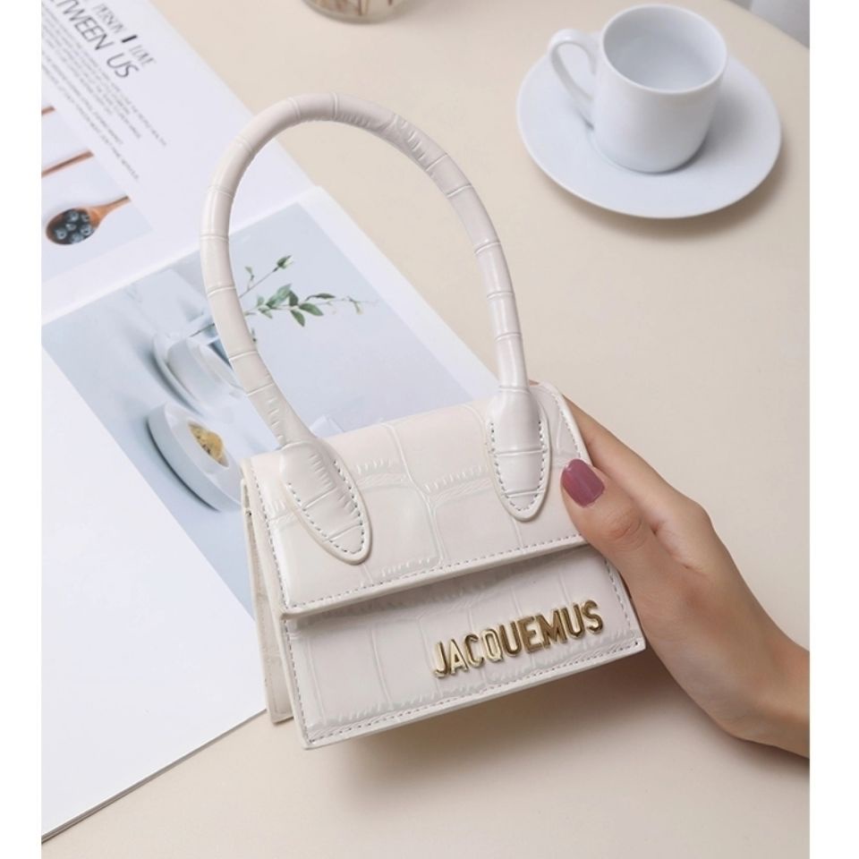 Túi Đeo Chéo Mini Bằng Da Thật Phong Cách Hàn Quốc Jacquemus Hàng Có Sẵn