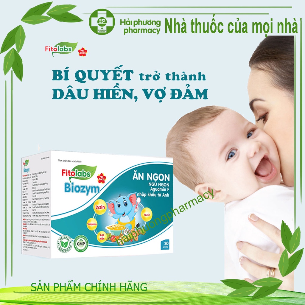 Cốm Ăn Ngon Ngủ Tốt Cho Bé Fitolabs Biozym Giúp Trẻ Nâng Cao Sức Khỏe, Tăng Cường Tiêu Hóa, Hấp Thu Hộp 20 Gói