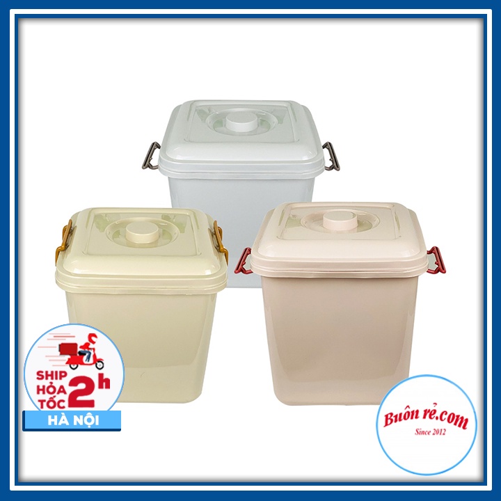 Thùng Đựng Gạo Thông Minh 5 Lít Chống Ẩm Chống Côn Trùng - Thùng Đựng Thực Phẩm Nắp Bật Cao Cấp Br 01687