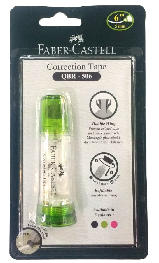 Bút Xóa Dạng tape QBR 506-Xanh Lá-Faber-Castell - 169763 - Faber-Castell