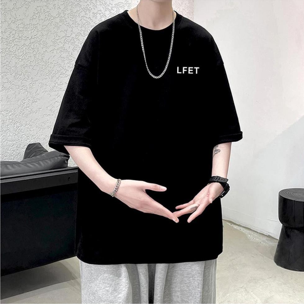 Áo thun nam nữ unisex tay lỡ LF 84, áo phông tay lỡ unisex form rộng oversize streetwear