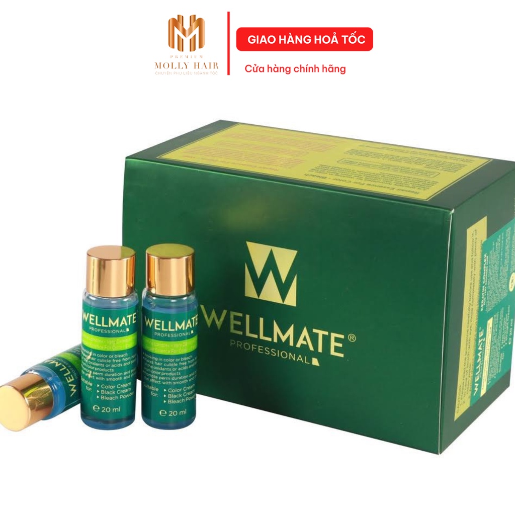 Keratin phục hồi tóc hư tổn trong quá trình uốn duỗi. nhuộm tẩy Mollyhair thương hiệu Wellmate