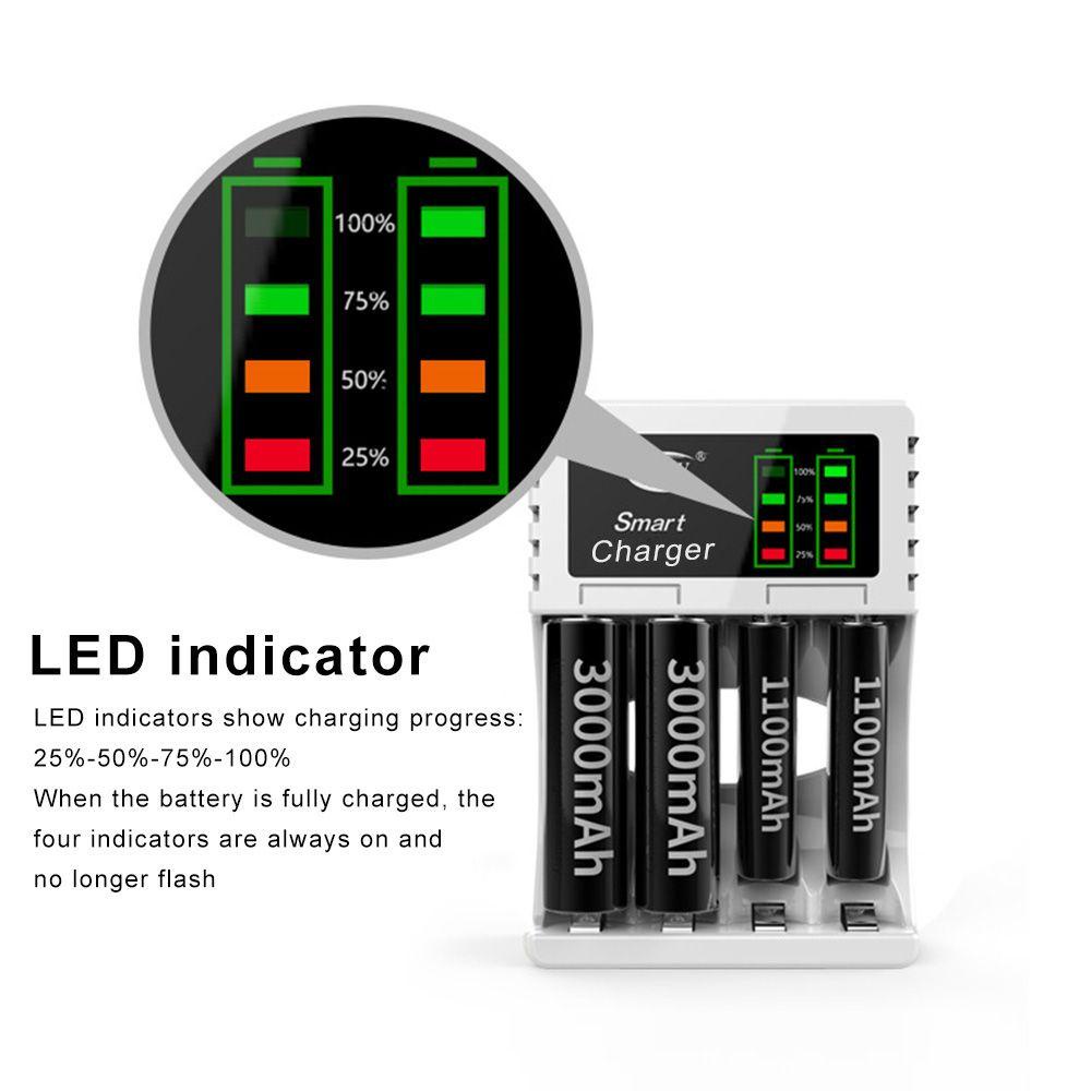 Đế Sạc Pin Nhanh Có Đèn LED Chỉ Báo Cho Pin AA AAA NI-CD NI-MH