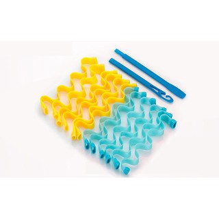 Lô uốn tóc xoăn gợn sóng Retro không dùng nhiệt - Bộ 12 Ống Dài 25cm