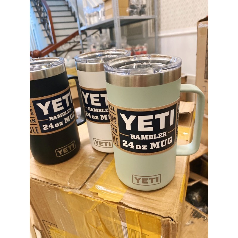 Ly giữ nhiệt Yeti 24oz Mug màu đen, trắng + nắp chính hãng Mỹ