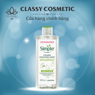 Nước tẩy trang Simple Micellar Cleansing Water 200ml