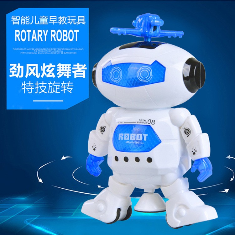 Đồ Chơi Ro Bot Xoay 360độ - Robot khiêu vũ nhảy múa tặng kèm pin