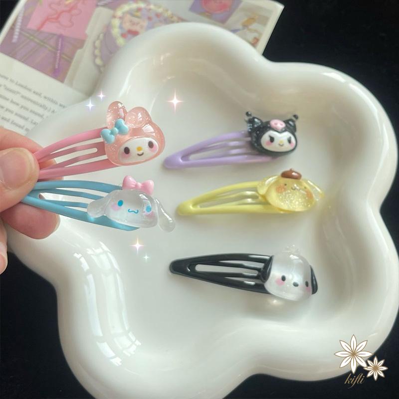 【kifli】Kẹp Tóc Mái Bên Họa Tiết Hoạt Hình Sanrio Ngọt Ngào Dễ Thương Phong Cách Hàn Quốc Cho Bé Gái