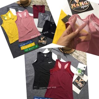 Áo Ba Lỗ Mix Lưới Nữ - Áo Thể Thao Tập Gym, Yoga