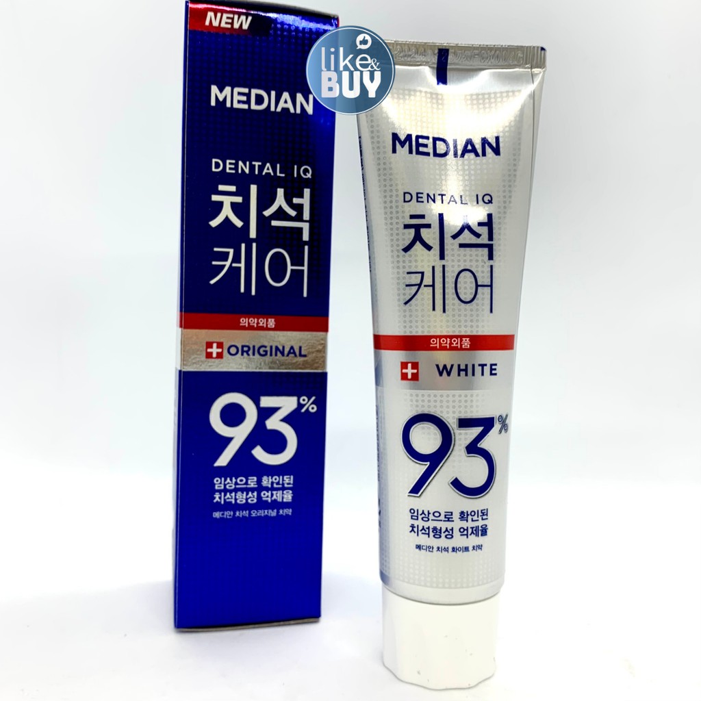 Kem đánh răng Median Dental IQ 93% Toothpaste Hàn Quốc 120g giúp răng trắng sáng  - hàng ngoại Like&amp;Buy