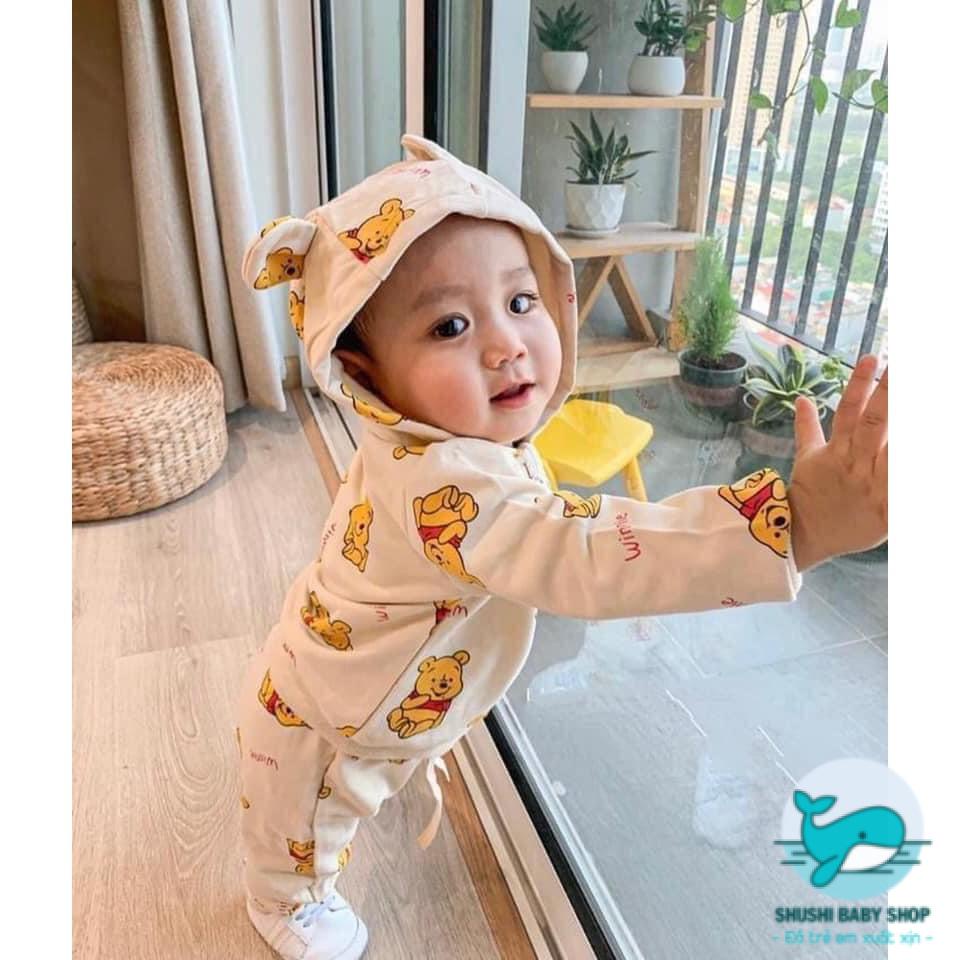Bộ Áo Khoác Kèm Quần Gấu Pooh Dư Xịn