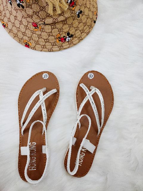 SANDAL XỎ NGÓN DÂY CÓ CHỮ