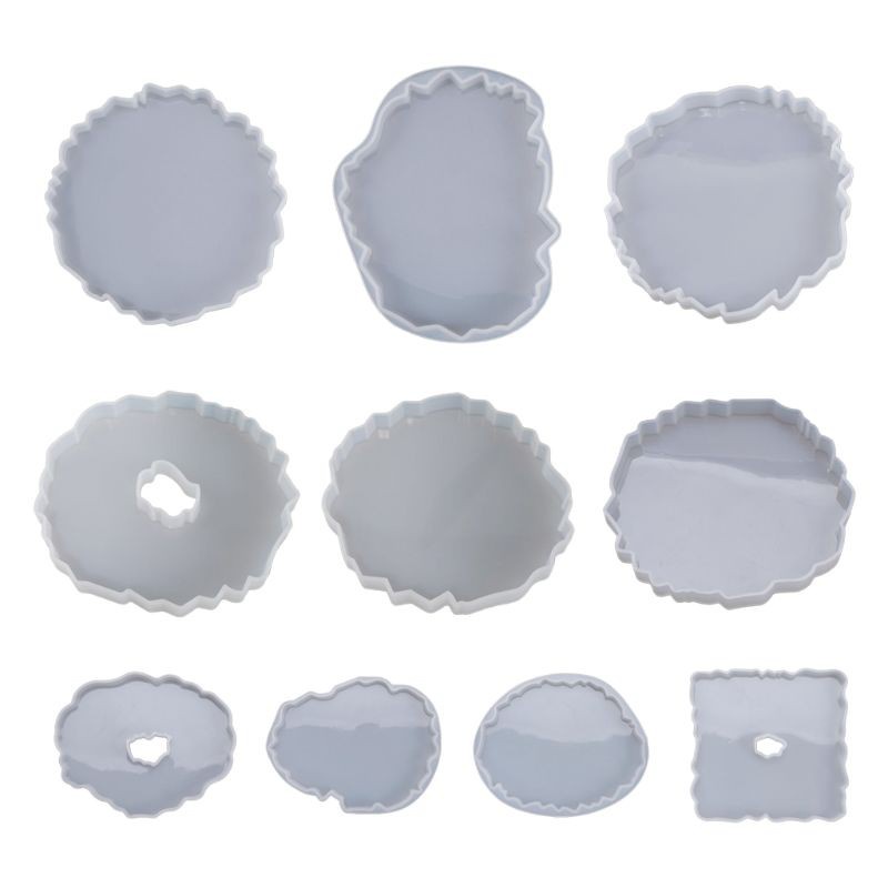 Khuôn silicone làm miếng lót ly bằng resin epoxy thiết kế độc đáo tiện dụng