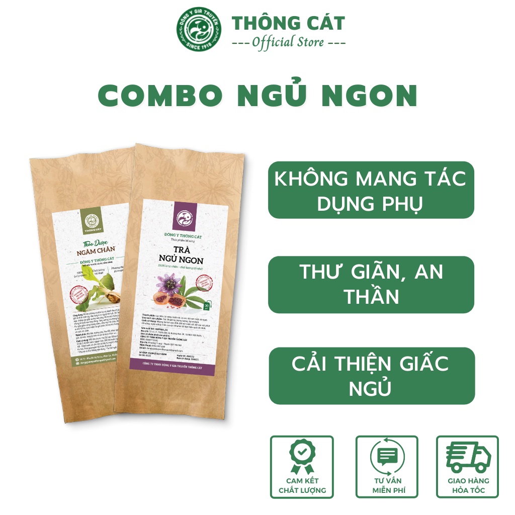 Trà ngủ ngon an thần và thảo dược ngâm chân thải độc chân giúp ăn ngủ ngon hơn Thông Cát