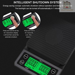 Accurate Electric Kitchen Scale,Coffee Scale with Timer High-precision Kitchen Scale Mini Electronic Platform Scale Food Weighing Scale