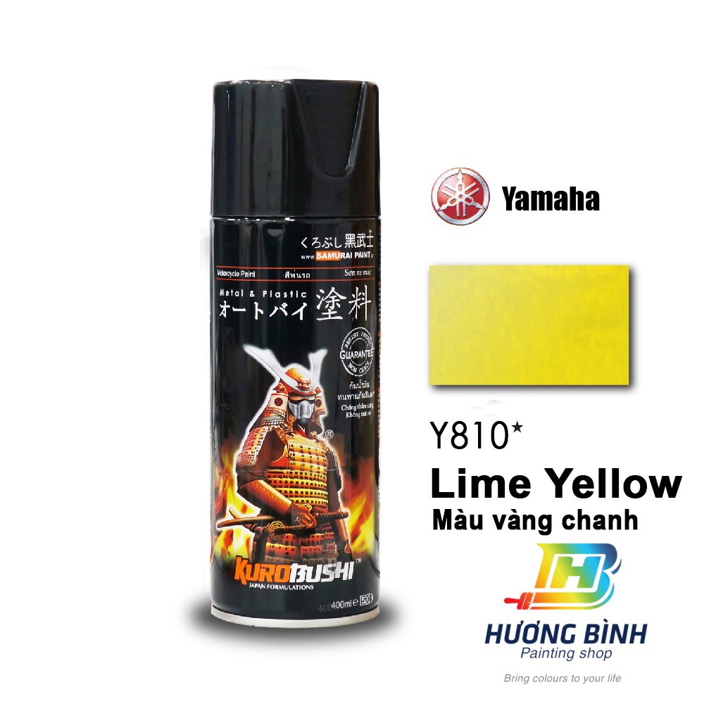 Sơn xịt SAMURAI màu Vàng Chanh - Y810 (400ml)