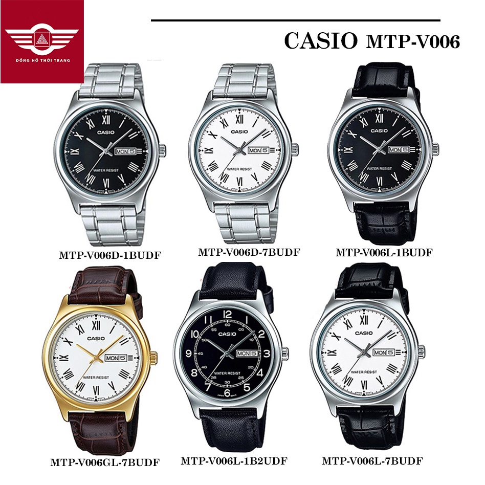 Đồng hồ Nam Casio MTP-V006 chính hãng Anh Khuê có tem bảo hành điện tử