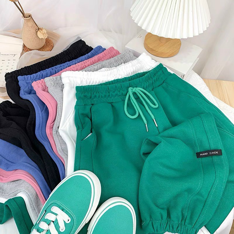 Quần Jogger Nữ Trơn Bo Gấu 3 Màu BOM HOUSE Ullzang Unisex Nam Nữ-mã 908