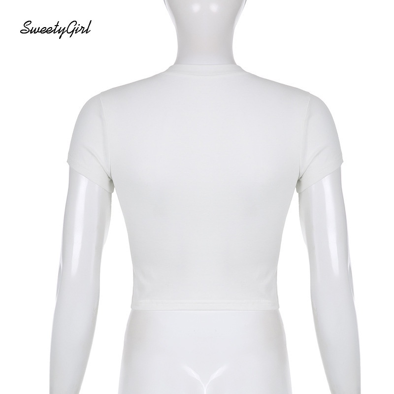Áo Thun Crop Top Ngắn Tay Cổ Tròn In Họa Tiết Thời Trang 2022 Cho Nữ
