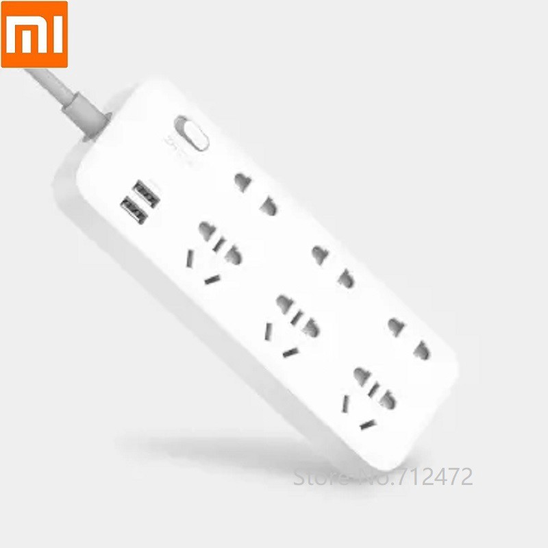 Ổ cắm điện Xiaomi Zmi CX05 6 cổng AC 2 cổng USB sạc nhanh tối đa 18W dài 1.8m