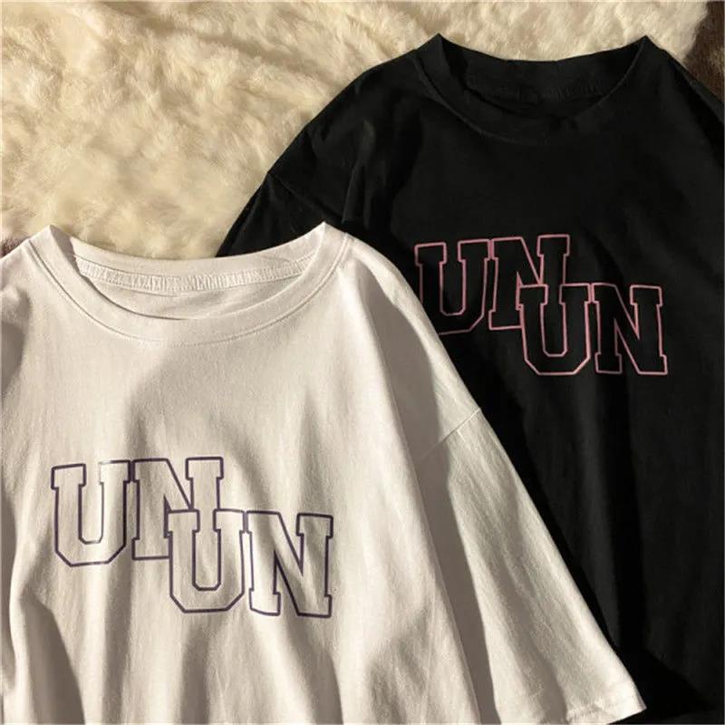 NRVP Áo Thun 100% Cotton Dáng Rộng Thời Trang Hàn Quốc Cho Nữ