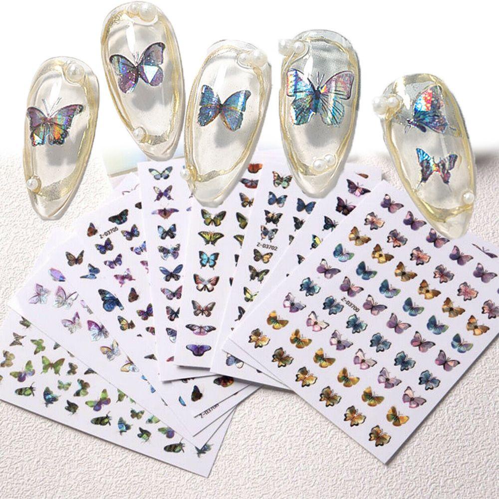 Sticker Holographic Dán Móng Nghệ Thuật DIY