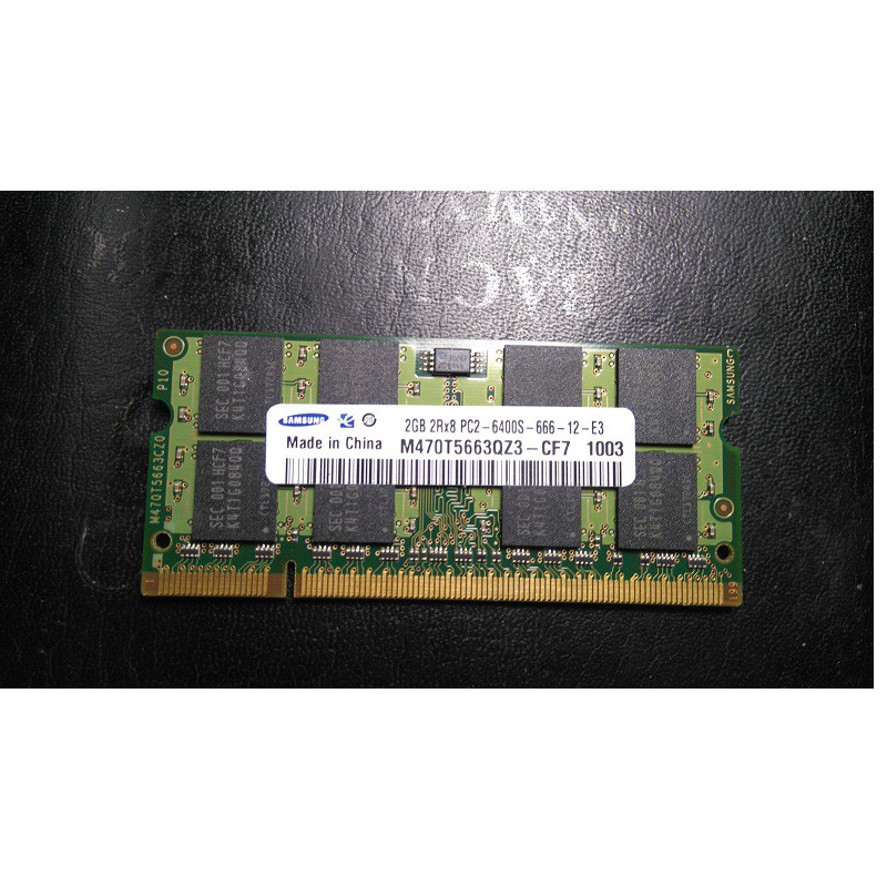 Ram laptop DDR2 2GB bus 800 - 6400s, hiệu SAMSUNG chính hãng, bảo hành 1 năm