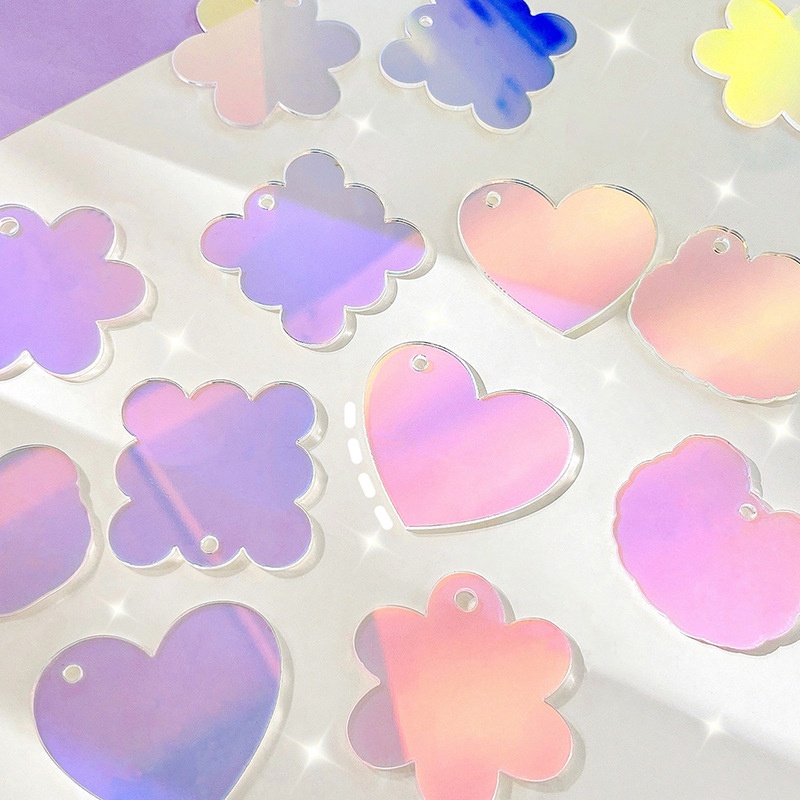 Set 4 Móc Khóa Acrylic Thay Đổi Màu Sắc