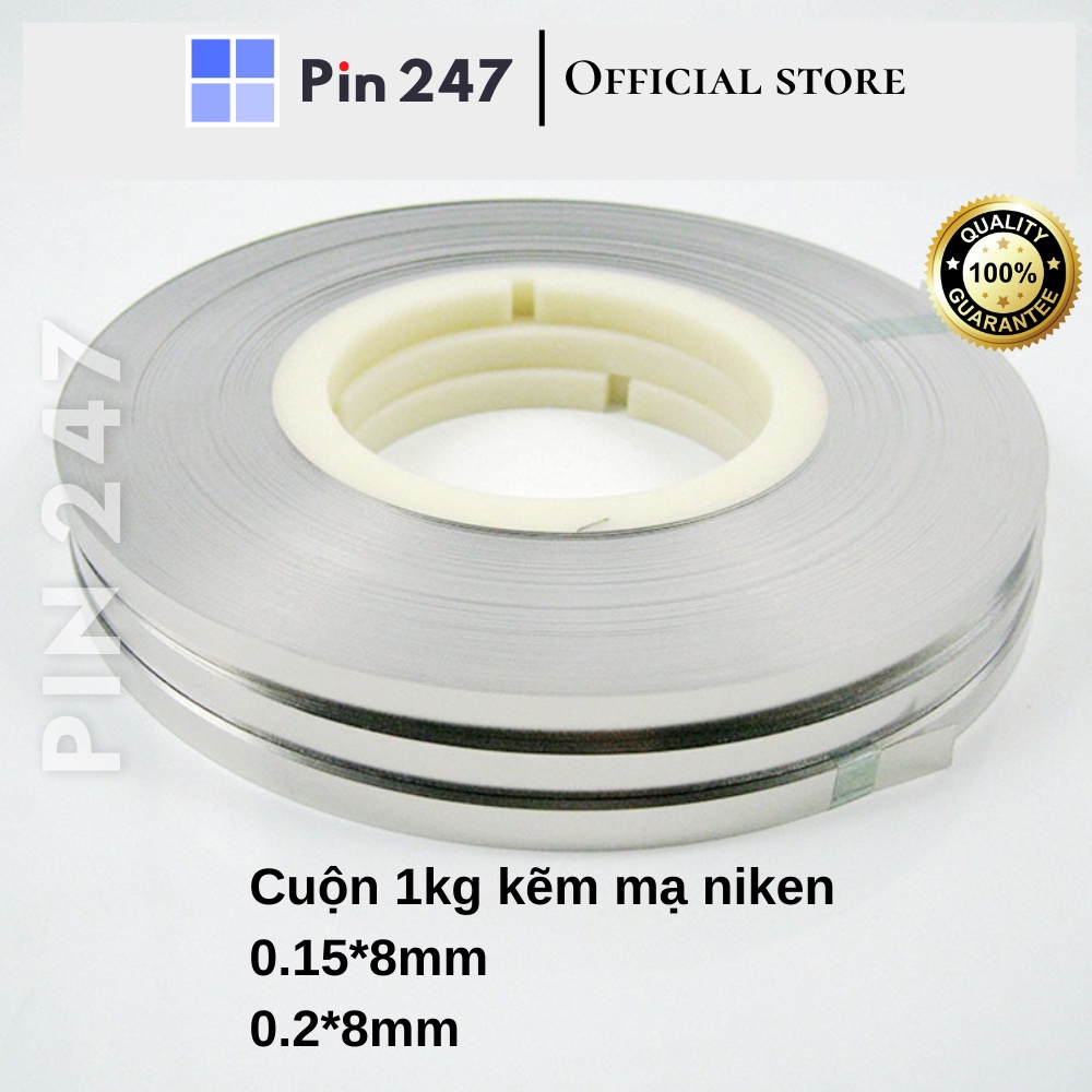 Kẽm hàn cell pin kẽm đơn 0.2 x 8mm, 0.15 x 8mm, kẽm đôi