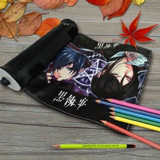 Túi bút / hộp bút / Bóp viết dạng quyển trục Anime HẮC QUẢN GIA Kuroshitsuji