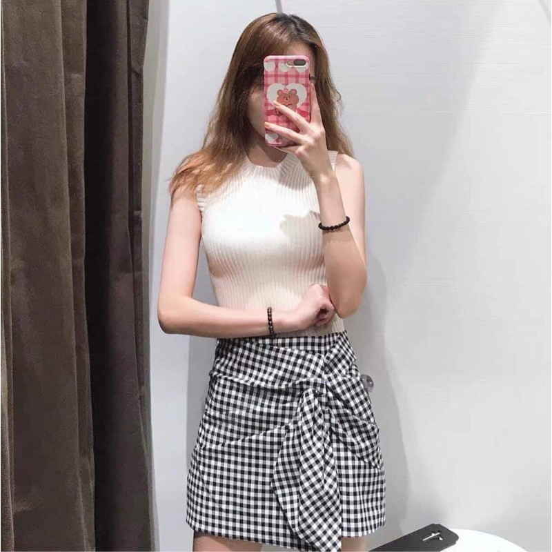 QUẦN GIẢ VÁY ZARA KẺ CARO Q77 | BigBuy360 - bigbuy360.vn