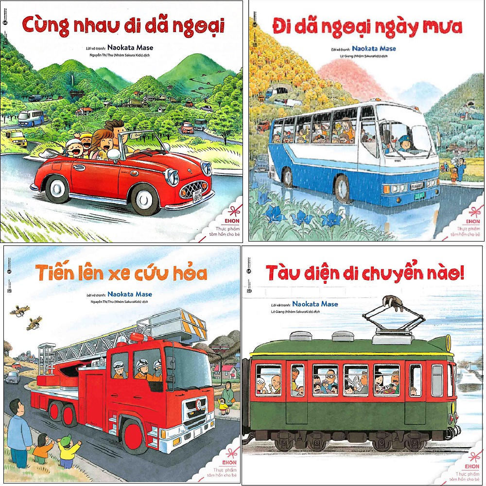 Sách - Combo: Cùng Nhau Đi Dã Ngoại + Đi Dã Ngoại Ngày Mưa + Tiến Lên Xe Cứu Hỏa + Tàu Điện Di Chuyển Nào