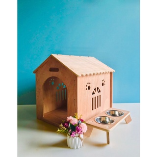 Size M(0-8kg) Nhà lắp ghép cho thú cưng, gỗ plywood