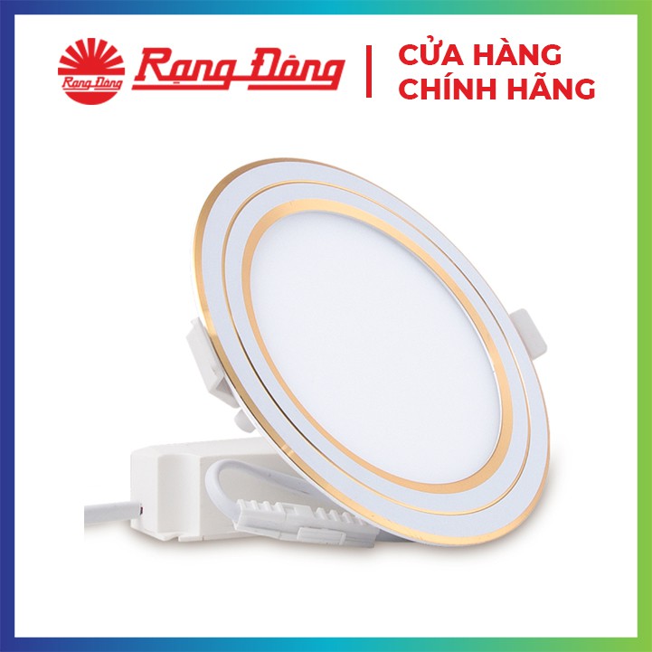 Đèn LED Panel tròn đổi màu 110/7W,  khoét lỗ 110mm siêu sáng, Model PT05 ĐM 110/7W, 2 màu viền vàng/bạc