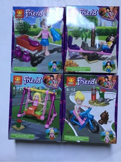 Combo 4 hộp lắp ráp bé gái