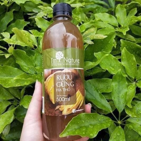 Rượu Gừng Hạ Thổ I'm Nature Giúp Giảm Mỡ Sau Sinh - Đánh Gió - Phòng Ngừa Cảm Cúm  Chai 500ml